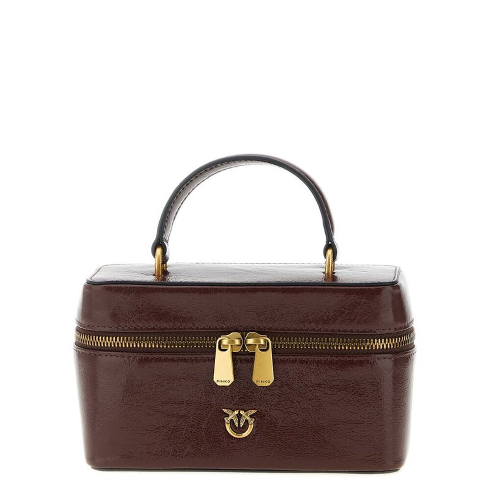PINKO Bordeaux Calfskin Crossbody Women's Bag